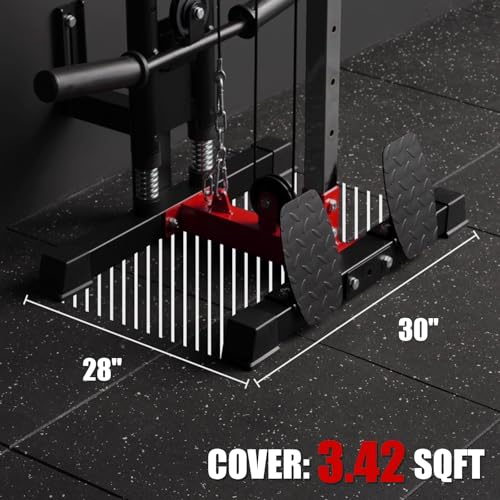 ER KANG Wall Mount Cable Station with Dual Pulley System for Home Gym Q918872