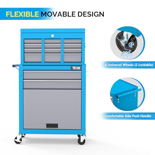 TUFFIOM 5-Drawer Rolling Tool Chest with Lockable Wheels X4579