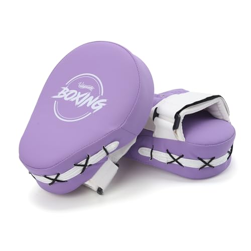 Valleycomfy Boxing Curved Focus Punching Mitts Leatherette Training Pads D262