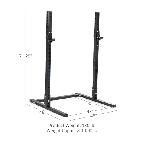Titan Fitness X-3 Series 72-inch Squat Stand with Reinforced J-Hooks J349