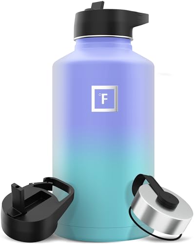 IRON °FLASK Stainless Steel Insulated Water Bottle with 3 Lids, 40 oz U19688