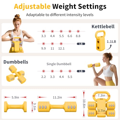 2-in-1 Adjustable Dumbbells Set for Home Gym Exercise H9792