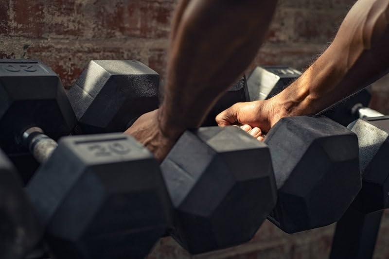 Hex Dumbbells Rubber Coated Hand Weights C709