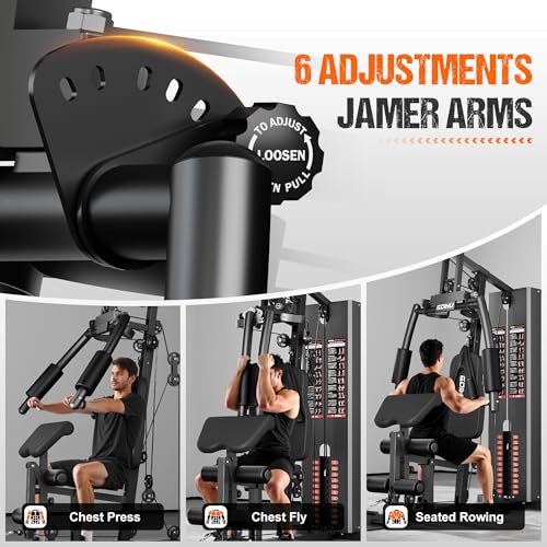 M1 Workout Station with 140LBS Weight Stack, Home Gym Equipment Z1434