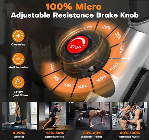 Adjustable Magnetic Exercise Bike for Home with App Compatible H403081