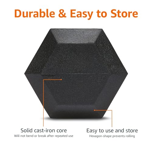Amazon Basics Rubber Hex Dumbbell K648924