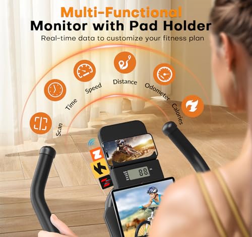 Adjustable Magnetic Exercise Bike for Home with App Compatible H403081
