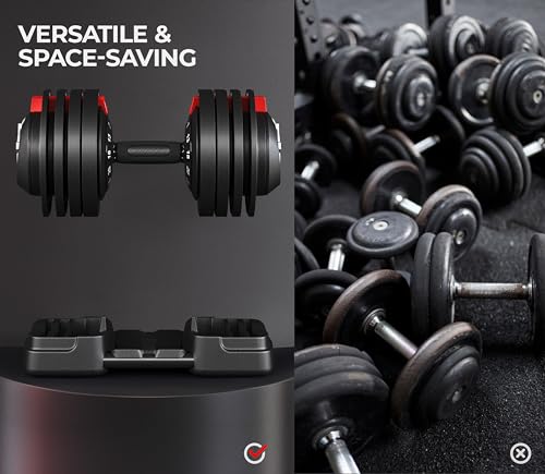 Yaheetech Adjustable Dumbbell Set with Anti-Slip Handle for Home Gym J871148
