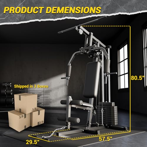 Home Gym Machine with 100LBS Weight Stack, Full Body Workout Station F6223