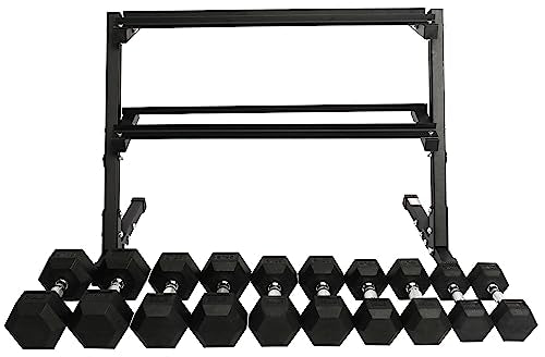 Rubber Coated Hex Dumbbell Weight Set R443