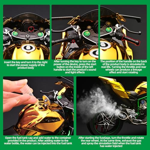 Die Cast Motorcycle 1:6 Scale Kawasaki H2R Alloy Racing Model L8357