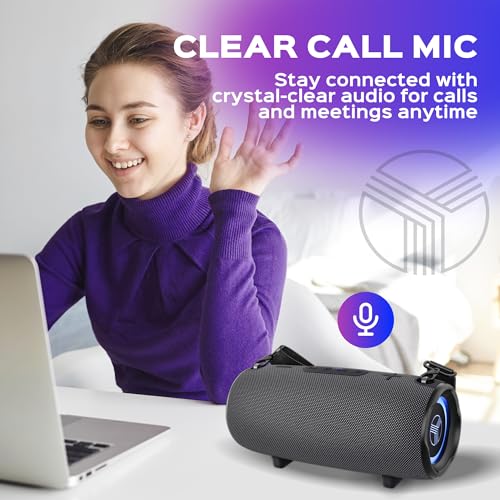 TREBLAB Ultra Loud Wireless Speaker 60W Stereo Sound with Deep Bass, 20H Playtime, Waterproof R962505