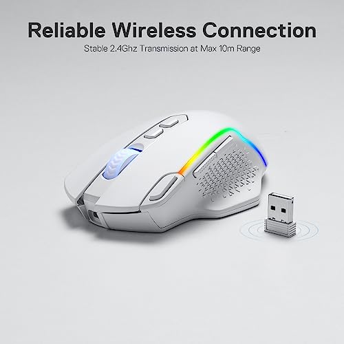 Redragon M810 Pro Wireless Gaming Mouse, 10000 DPI, RGB Backlit K36063