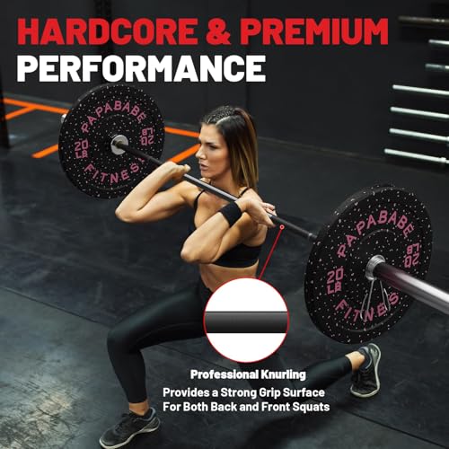 PAPABABE Olympic Barbell 2-inch 45lb Weight Bar for Strength Training V204840