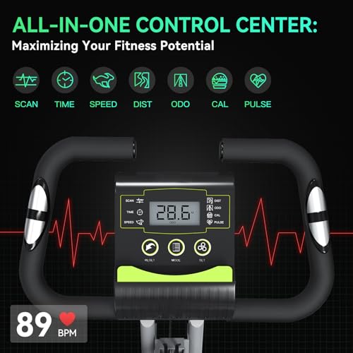 Foldable Exercise Bike with 16-Level Magnetic Resistance for Home T532