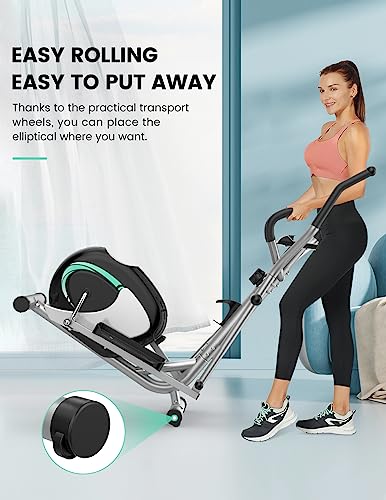 THERUN Elliptical Machine for Home, Magnetic Quiet Exercise, 8 Resistance Levels M651400