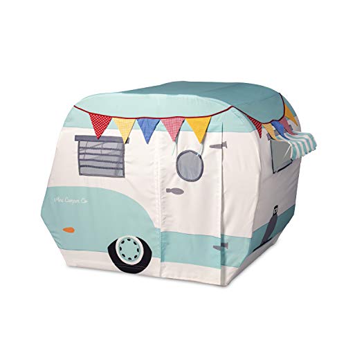 MindWare Camper Playhouse – Pretend, Indoor Fort for Kids – 43 x 55 x 36 inch Play Set Made of Cotton Canvas – Easy Assembly & Simple to Clean