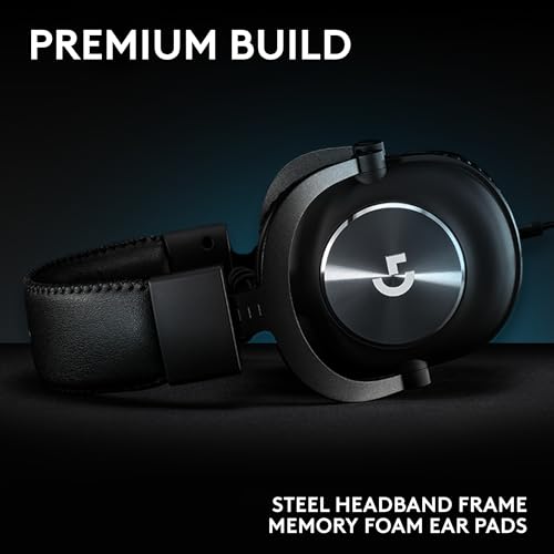 Logitech G Pro X Wired Gaming Headset with Detachable Mic, 50 mm Drivers, Black S8199