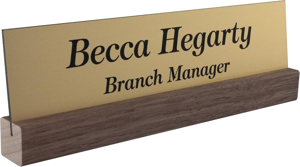 Laser Engraved Name Plate for Office Desk or Wall Door Sign P5714