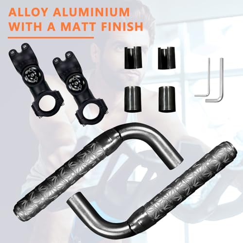 Handlebar Extender for Peloton Indoor Exercise Bikes, Sheep-horn with Black Tapes & Grips F973