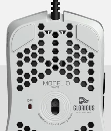 Glorious Model D Wired Gaming Mouse - 68g Honeycomb RGB Ergonomic, Matte White M160012