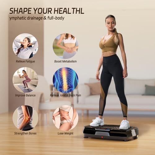 TISSCARE Vibration Plate Exercise Machine for Whole Body Workout at Home A527