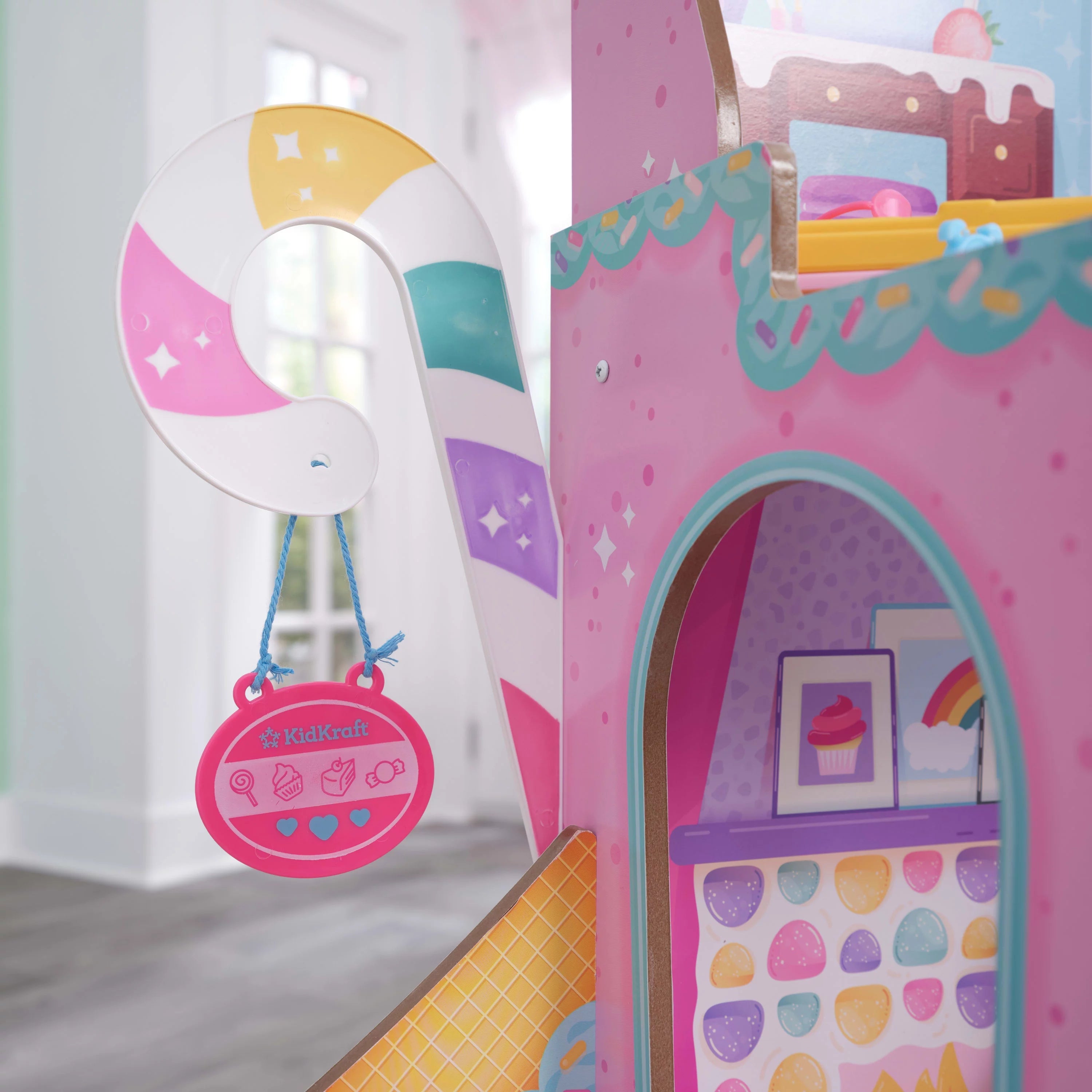 KidKraft Candy Castle Wooden Dollhouse with 28 Accessories U48940