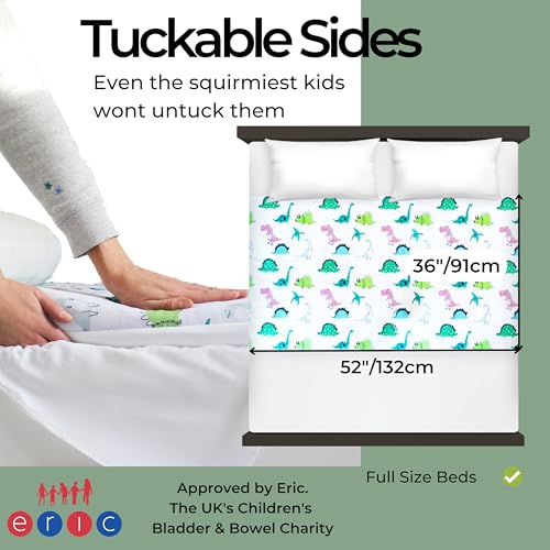 Hygge Sheets® Potty Training Pee Pads for Kids, Toddlers - 100% Waterproof, Non Slip, Washable, Dinosaur P67400