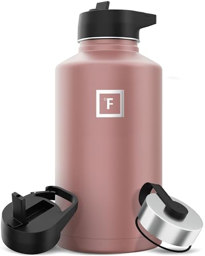 IRON °FLASK Stainless Steel Insulated Water Bottle with 3 Lids, 40 oz U19688