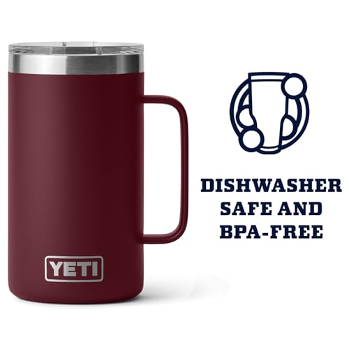 YETI Rambler 24 oz Mug, Stainless Steel, Vacuum Insulated N160