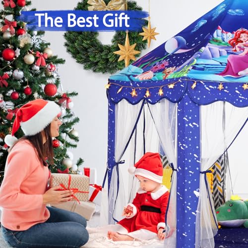 Monobeach Princess Tent Girls Large Playhouse with Star Lights L847553