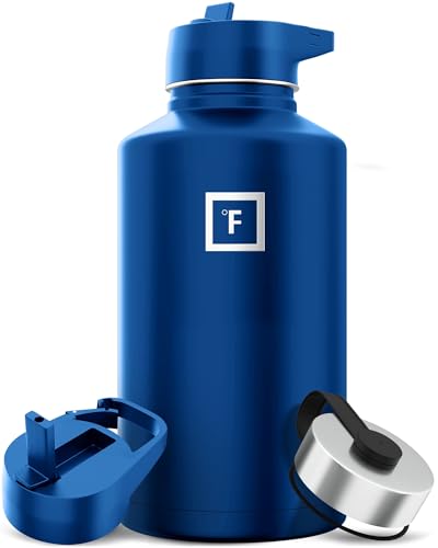IRON °FLASK Stainless Steel Insulated Water Bottle with 3 Lids, 40 oz U19688
