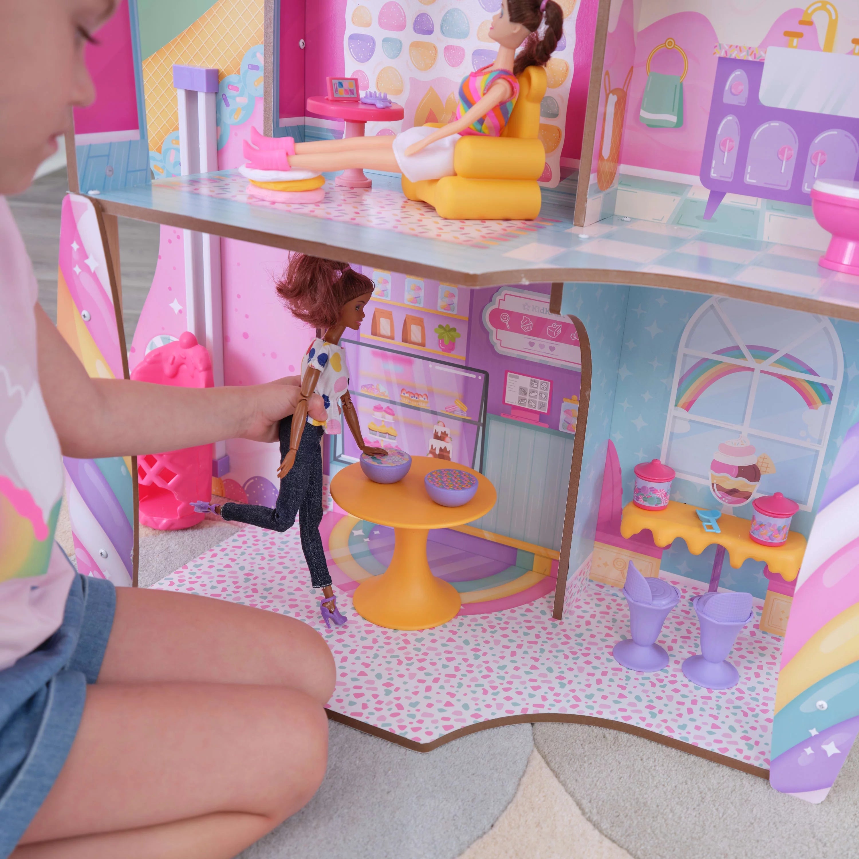 KidKraft Candy Castle Wooden Dollhouse with 28 Accessories U48940