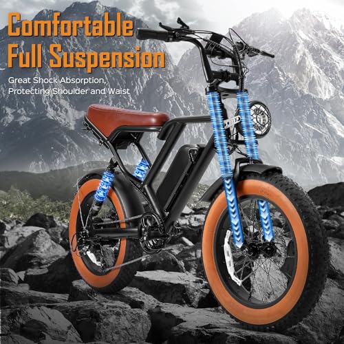 S8 Electric Bike for Adult, 1000W 20" Fat Tire, Removable Battery, 7-Speed G502644