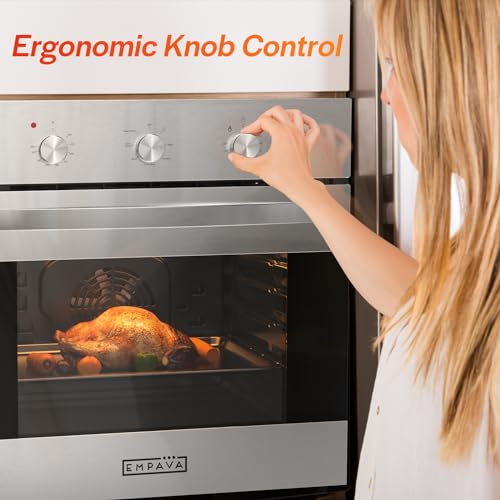 Empava 24 inch Electric Single Wall Oven with Convection, Stainless Steel K696155