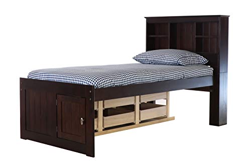 Discovery World Furniture White Full Bookcase Bed with 6 Drawers Z895159