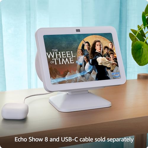 Echo Show 8 (3rd Gen) Adjustable Stand with USB-C Charging Port, Charcoal P316