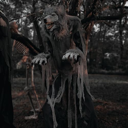 Haunted Hill Farm Motion-Activated 7.5-Ft. Smoldering Ghoul Animatronic Halloween Decoration N1475