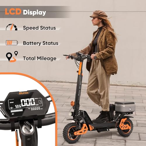Ruitoo Electric Scooter 1000W Motor, Foldable Off Road E-Scooter for Adults I897875