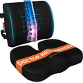 FORTEM Office Chair Cushion and Back Support, Memory Foam Lumbar Pillow, Non Slip, XL V440