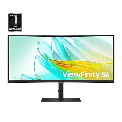 SAMSUNG Viewfinity S65UA 34-Inch Ultrawide QHD Curved Monitor, 100Hz, USB-C, Black B208