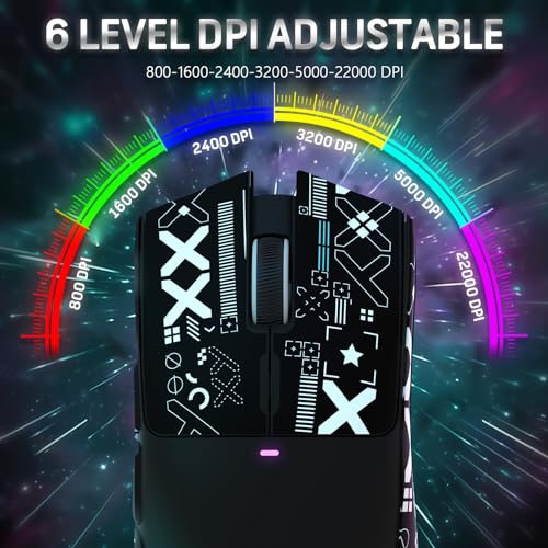 Attack Shark X11 59g Superlight Wireless Gaming Mouse with RGB Charging Dock, Black W869