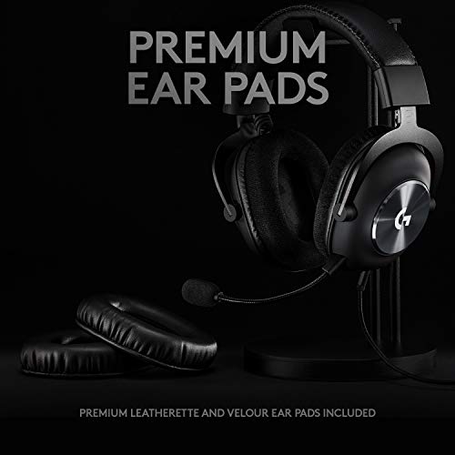 Logitech G Pro X Wired Gaming Headset with Detachable Mic, 50 mm Drivers, Black S8199
