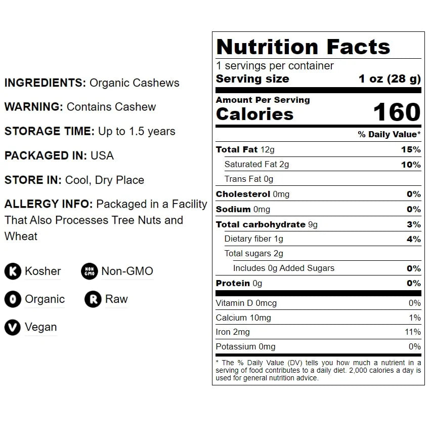 Organic Cashew Flour, 7 Pounds — Non-GMO, Raw, Vegan by Food to Live K367700