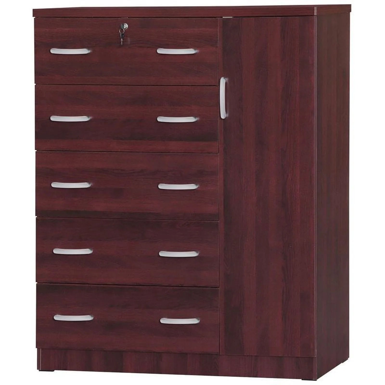 Home Square 2-Piece Queen Captains Bed with 5-Drawer Tall Chest X799