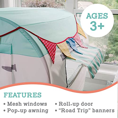 MindWare Camper Playhouse Indoor Fort for Kids, Cotton Canvas Play Set S37591