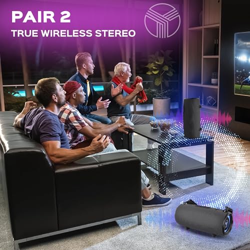 TREBLAB Ultra Loud Wireless Speaker 60W Stereo Sound with Deep Bass, 20H Playtime, Waterproof R962505