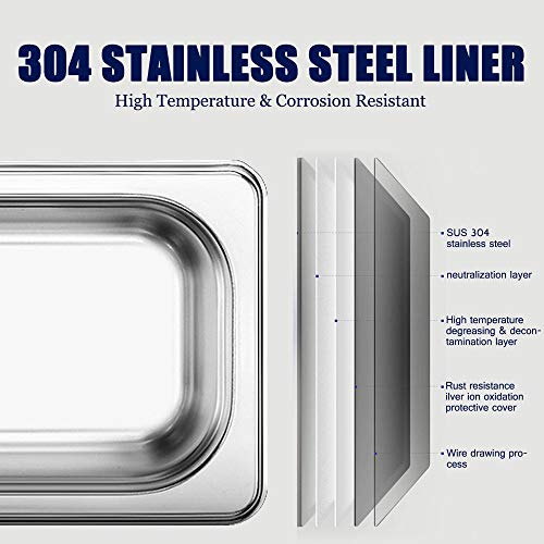 Anbull 4.5L Ultrasonic Cleaner with Digital Timer Heater T99805