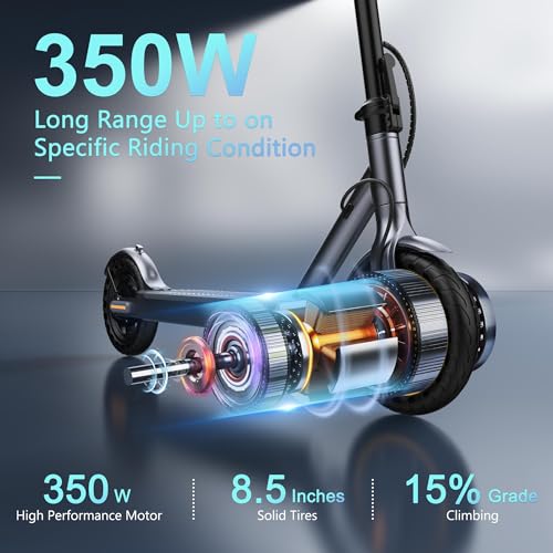 VOLPAM Electric Scooter, 350W/500W, 8.5"/10" Tires, Folding E-Scooter with Dual Braking Q653200