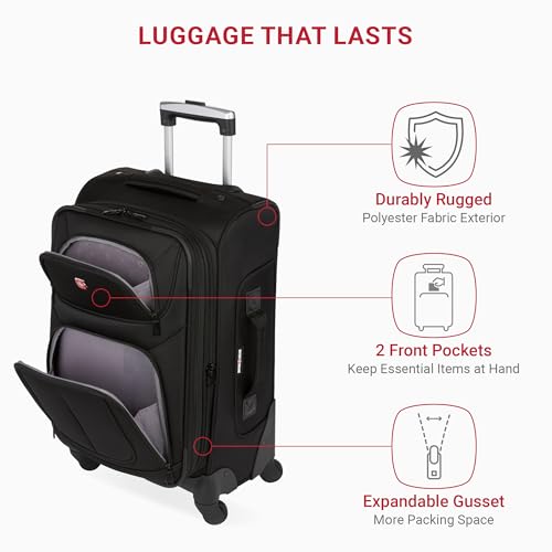 SwissGear Sion Softside Expandable Luggage, Black, 29-Inch C81483
